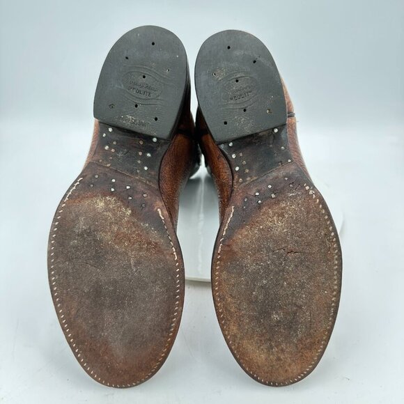 Tony Lama Men Size 9D Brown Colorblock Leather Roper Western Cowboy Boot - Picture 8 of 11